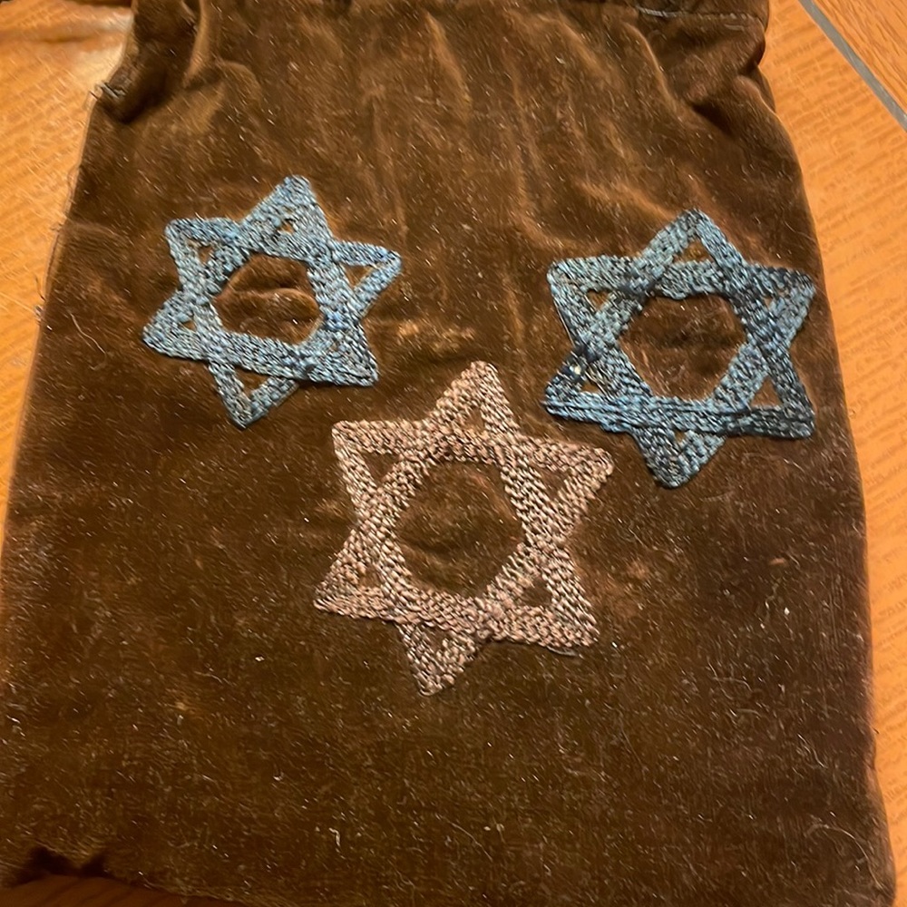 Antique Hebrew Teffilin and bag